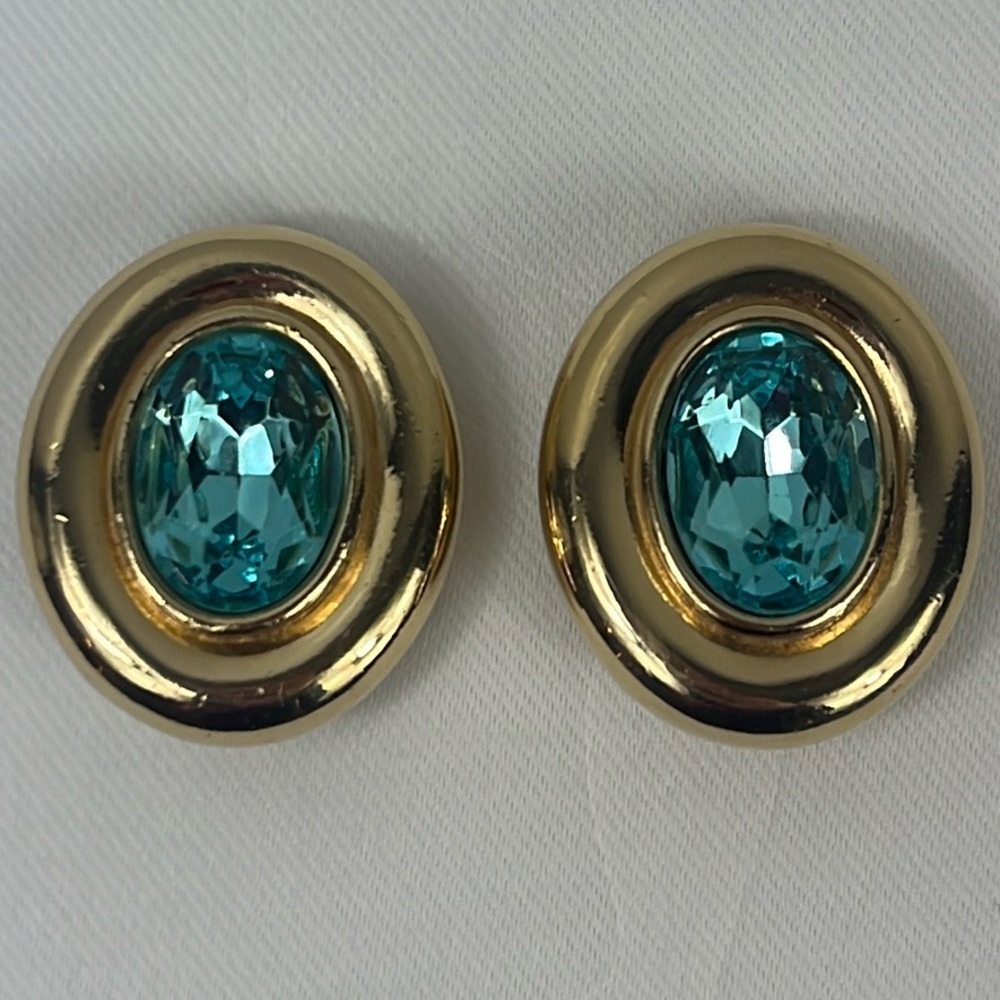Givenchy Vintage Gold Tone Clip On Earrings
